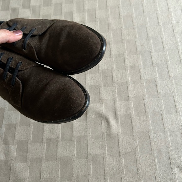 Freda Salvador Wit D’Orsay Suede Oxford Lace Up Loafers - Picture 13 of 14